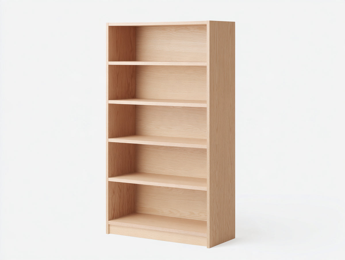 Bibliothèque - bois - 90 x 30 x 180 cm - bois clair - style moderne