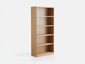 Bibliothèque - bois-panneaux - 80 x 30 x 180 cm - bois clair - style moderne minimaliste