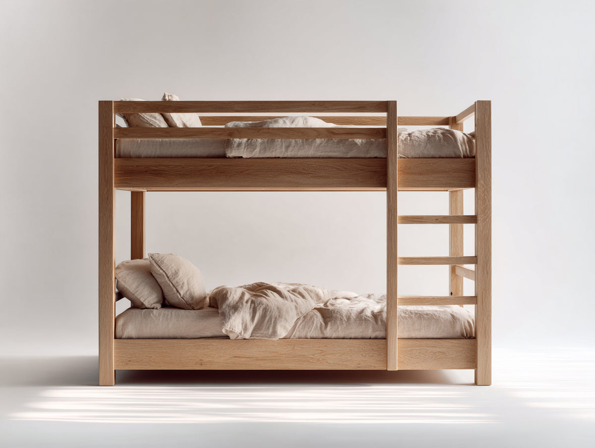Lits superposés - bois - 205 x 105 x 175 cm - naturel - style contemporain minimaliste