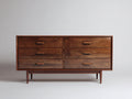 Commode - bois - 150 x 45 x 85 cm - brun foncé - style milieu du siècle