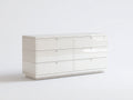 Commode - panneaux de bois - 160 x 45 x 82 cm - blanc - style moderne