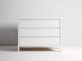 Commode - panneaux de bois - 95 x 42 x 88 cm - blanc - style minimaliste
